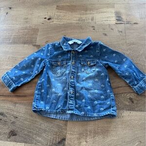 Mayoral cars novelty Blue Denim Kids shirt size NB